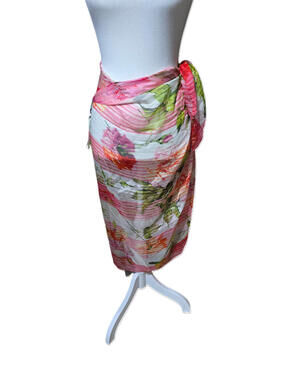 Maryan Melhorn Kimono Swim Cover Up Paseo Rose Stripe